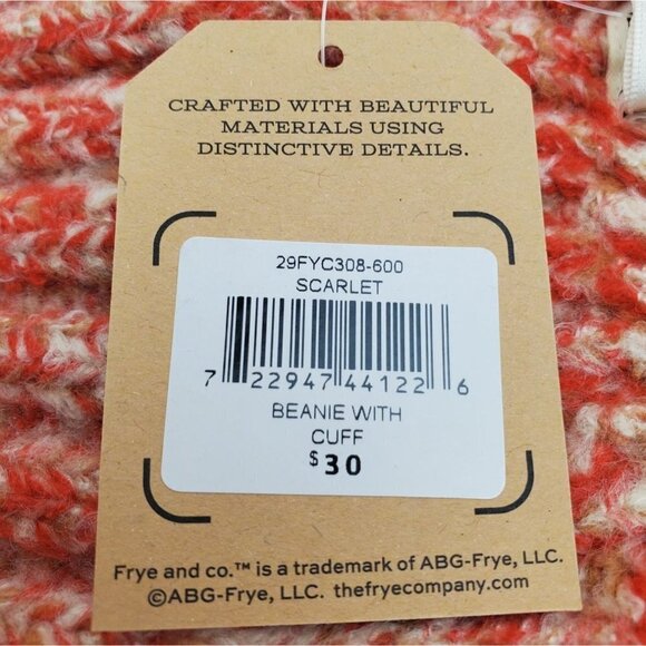 Frye and Co. Beanie Hat with Cuff Scarlet - Picture 5 of 8